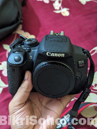 Canon 700 with 50mm prime and 18-55 kit lens